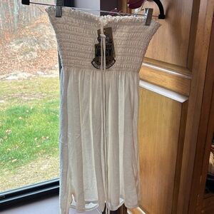 Juicy Couture White Terry Cloth Smocked Dress